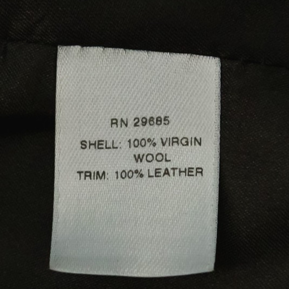 Pendleton Size 10 Tan Brown Plaid Leather Trim Button Virgin Wool Blazer Jacket - Picture 5 of 7